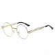 Women UV400 Protection Sunglasses Causal Vintage Steam Punk Round Eyeglasses