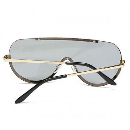 Women UV400 Sunglasses Oversized Colorful Lens Metal Frame Sunglasses