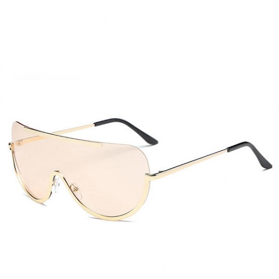 Women UV400 Sunglasses Oversized Colorful Lens Metal Frame Sunglasses