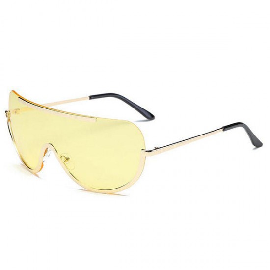 Women UV400 Sunglasses Oversized Colorful Lens Metal Frame Sunglasses