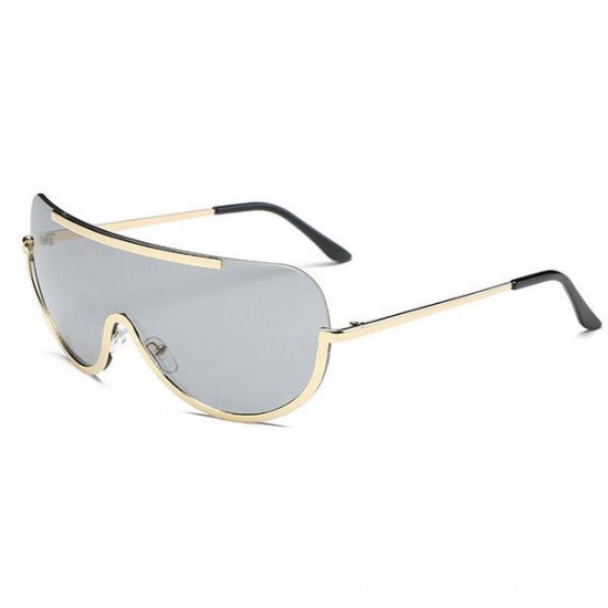 Women UV400 Sunglasses Oversized Colorful Lens Metal Frame Sunglasses