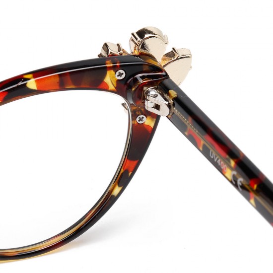 Women Ultra-Light Cat Eye Frame Computer Optical Glasses with Rhinestone