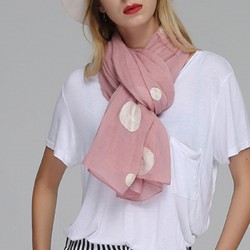 Women Unique Chiffon Printting Scarves Fashion Summer Outdoor Wave Point Shawl Scarf