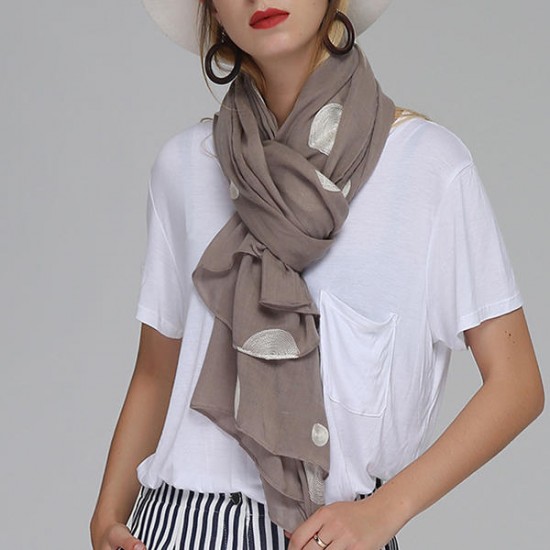 Women Unique Chiffon Printting Scarves Fashion Summer Outdoor Wave Point Shawl Scarf