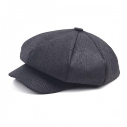 Women Unisex Cortical Cracked Pattern Octagonal Cap Casual Painter Newsboy Beret Caps