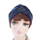 Women Vintage Chemotherapy Flannel Turban Hat Casual Winter Muslim Beanie Cap