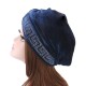 Women Vintage Chemotherapy Flannel Turban Hat Casual Winter Muslim Beanie Cap