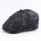 Women Vintage Chinese Style Beret Cap Cotton Flower Printing Sunshade Visor Forward Hat