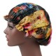 Women Vintage Ethnic Floral Breathable Beanie Cap Casual Chemotherapy Turban Nightcap