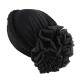 Women Vintage Ethnic Style Braid Breathable Turban Cap Cotton Flexible Headband