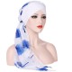 Women Vintage Floral Bandaged Turban Hat Double-Sided Bohemia Headscarf