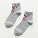 Women Vintage Floral Cotton Breathable Sweat Tube Socks Deodorization Crew Sock