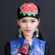 Women Vintage Floral Peony Embroidered Beanie Caps Fashion Classic Outdoor Turban Hat