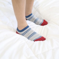 Women Vintage Folk-Custom Cotton Ankle Socks Casual Breathable Low Socks