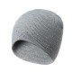 Women Vintage Knit Double Layers Earmuffs Beanie Cap Outdoor Rhinestone Ski Skull Cap