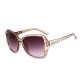 Women Vintage Large Frame Sun Glassess Summer Outdooors Anti-UV Eyeglassees