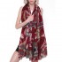 Women Vintage Lightweight Floral Print Scarf Vintage Large Size Flower Shawl