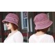 Women Vintage Polyester Sun Protection Visor Fisherman Hat Wide Brimmed Bucket Cap