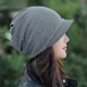 Women Vintage Print Short Brimmed Beret Hat Winter Cotton Earmuffs Turban Caps