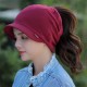 Women Vintage Print Short Brimmed Beret Hat Winter Cotton Earmuffs Turban Caps