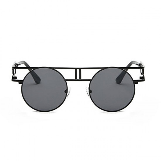 Women Vintage UV400 Sunglasses Men Retro Steampunk Round Mirror Lens Glasses