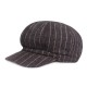 Women Vintage Winter Stripe Cotton Flat Hat Outdoor Casual Warm Beret Hats