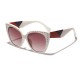 Women Vogue Vintage Print Anti-UV Cat Eye Sunglasses Outdoor Travel Beach Sunglasses