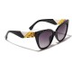 Women Vogue Vintage Print Anti-UV Cat Eye Sunglasses Outdoor Travel Beach Sunglasses