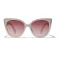 Women Vogue Vintage Print Anti-UV Cat Eye Sunglasses Outdoor Travel Beach Sunglasses