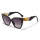 Women Vogue Vintage Print Anti-UV Cat Eye Sunglasses Outdoor Travel Beach Sunglasses