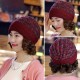 Women Warm Fleece Lining Hand-Knitted Hat Woollen Beanie Ladies Moms Cap