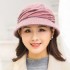 Women Warm Fur Fedora Hat Vintage Floppy Bucket Cap