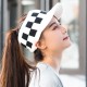 Women Warm Grid Knitted Ponytail Hat Outdoor Riding Sport Golf Knit Hat Baseball Cap