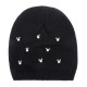 Women Warm Pearl Deco Knitted Hat Knit Beanie Cap