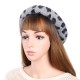 Women Warm Retro Leopard Rabbit Fur Knit Beret Hat Pumpkin Octagon Caps Painter Hat