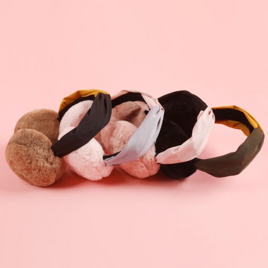 Women Warm Soft Folding Headband Earmuff Windproof Cute Ear Warmer