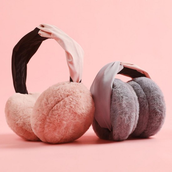 Women Warm Soft Folding Headband Earmuff Windproof Cute Ear Warmer