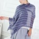 Women Warm Stripes Cotton Shawl Travel Leisure Big Size Square Scarf