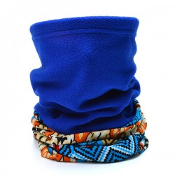 Women Warm Thicken Ethnic Style Collar Scarf Outdoor Fleece Windproof Mask Scarf