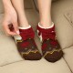 Women Winter Christmas Casual Fashion Ankle Socks Non-Slip Floor Socks Thickening Knitted Socks