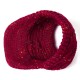 Women Winter Flexible Ponytail Knit Beanie Caps Outdoor Earmuffs Messy High Bun Hat