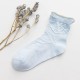 Women Winter Flower Snowflake Jacquard Casual Cotton Crew Sock