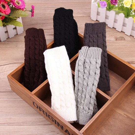 Women Winter Hand Warmer Gloves Thick Arm Crochet Knitting Warm Fingerless Gloves