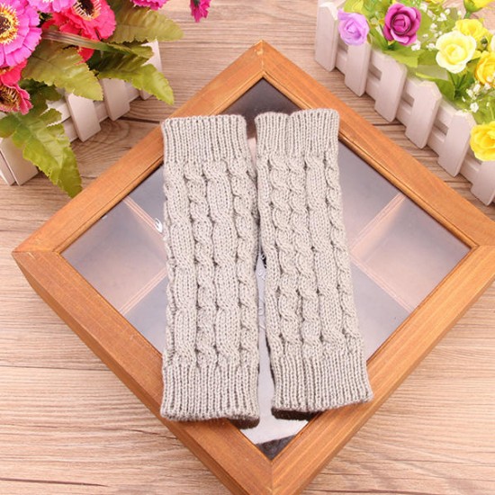 Women Winter Hand Warmer Gloves Thick Arm Crochet Knitting Warm Fingerless Gloves