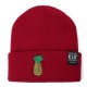 Women Winter Pineapple Embroidered Knitted Hats Casual Warm Skullies Beanies Caps