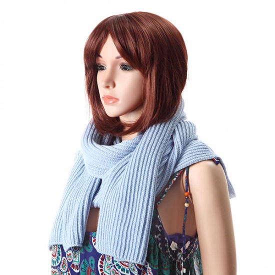 Women Winter Soft Woolen Hooded Hat Scarves Casual Warm Knitted Conjoined Cap