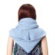 Women Winter Soft Woolen Hooded Hat Scarves Casual Warm Knitted Conjoined Cap