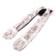 Women Winter Thick Faux Lamb Velvet Warm Long Hooded Leopard Scarves