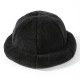 Women Winter Thick Warm Cashmere-like Bucket Cap Rolled Cuff Brimless Hats