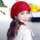 Women Winter Thicken Rabbit Hair Double Layers Beret Hat Vintage Elegant Bow Beanie